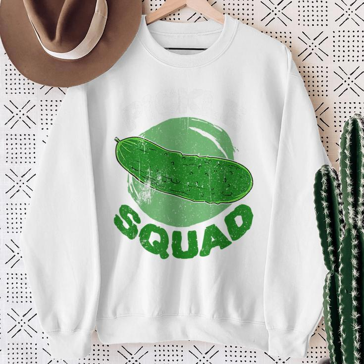 Pickle Squad Pickle Cucumber Lover Veggie Vegetarian Day Sweatshirt Gifts for Old Women
