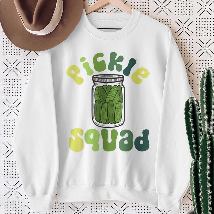 Pickle Squad Pickle Lover Humor Colorful Sweatshirt Gifts for Old Women