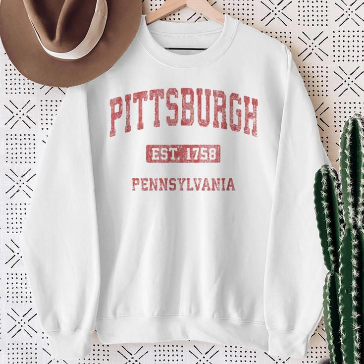 Pittsburgh Pennsylvania Pa Vintage Athletic Sports Sweatshirt Gifts for Old Women