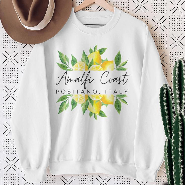 Positano Amalfi Coast Italy Lemon Bliss Sweatshirt Gifts for Old Women