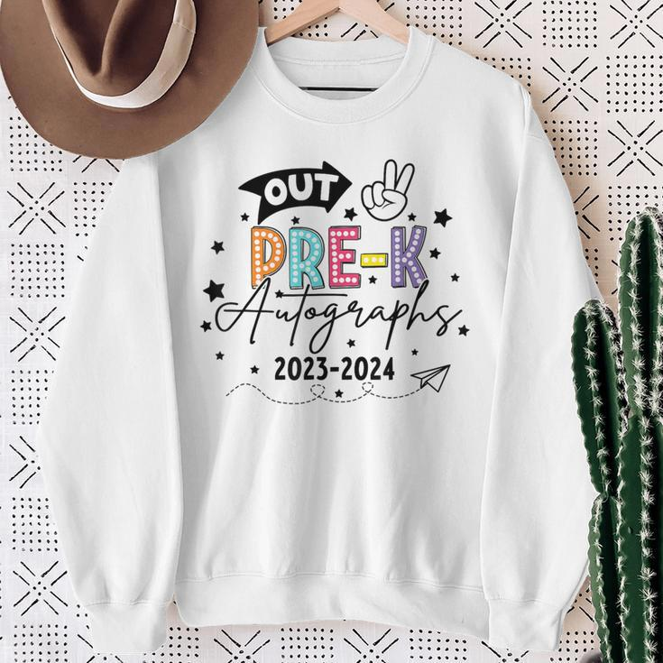 Out Pre-K Autographs Graduation Last Day Of School 2024 Sweatshirt Gifts for Old Women
