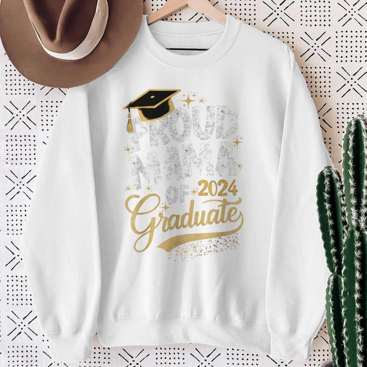 Proud Mama Of A 2024 Graduate Class For Family Graduation Sweatshirt Gifts for Old Women