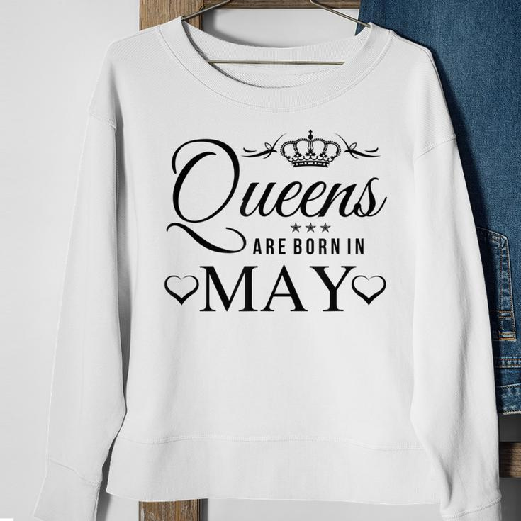 Queens Are Born In May Original Sweatshirt Gifts for Old Women