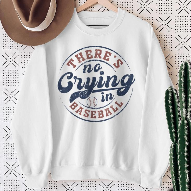 There Is No Crying In Baseball Game Day Baseball Sweatshirt Gifts for Old Women