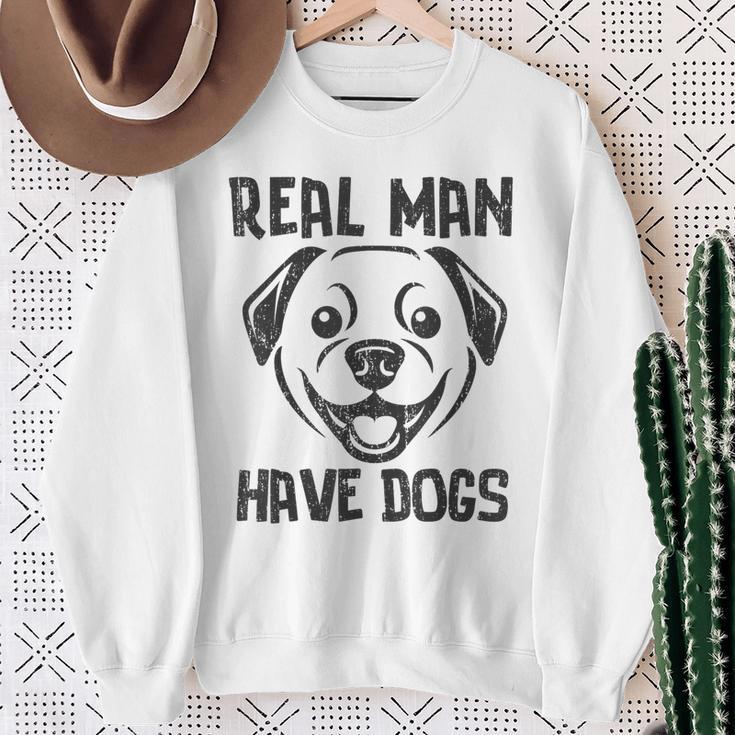 Real Have Dogs Hunde Hunde Papa Dog Geschenkidee Sweatshirt Geschenke für alte Frauen