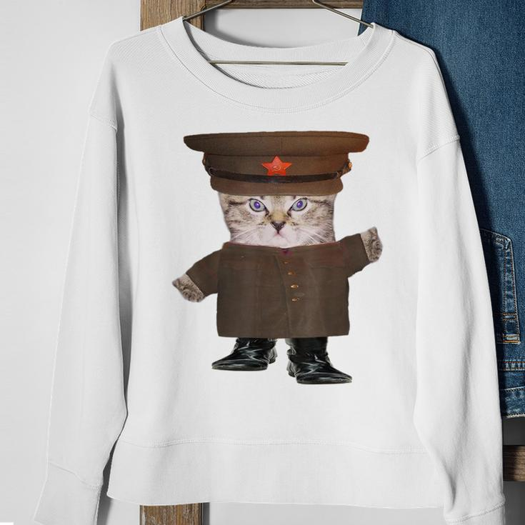 Red Army Kitten Sweatshirt Gifts for Old Women