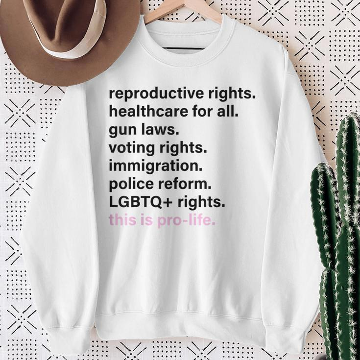 Reproductive Rights Healthcare For All Gun Laws Sweatshirt Gifts for Old Women