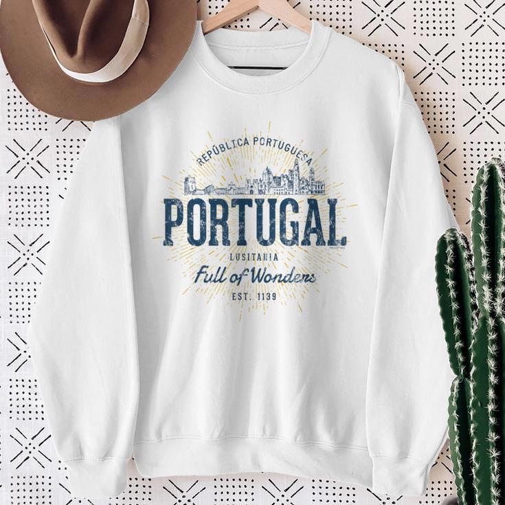 Retro Style Vintage Portugal Sweatshirt Gifts for Old Women