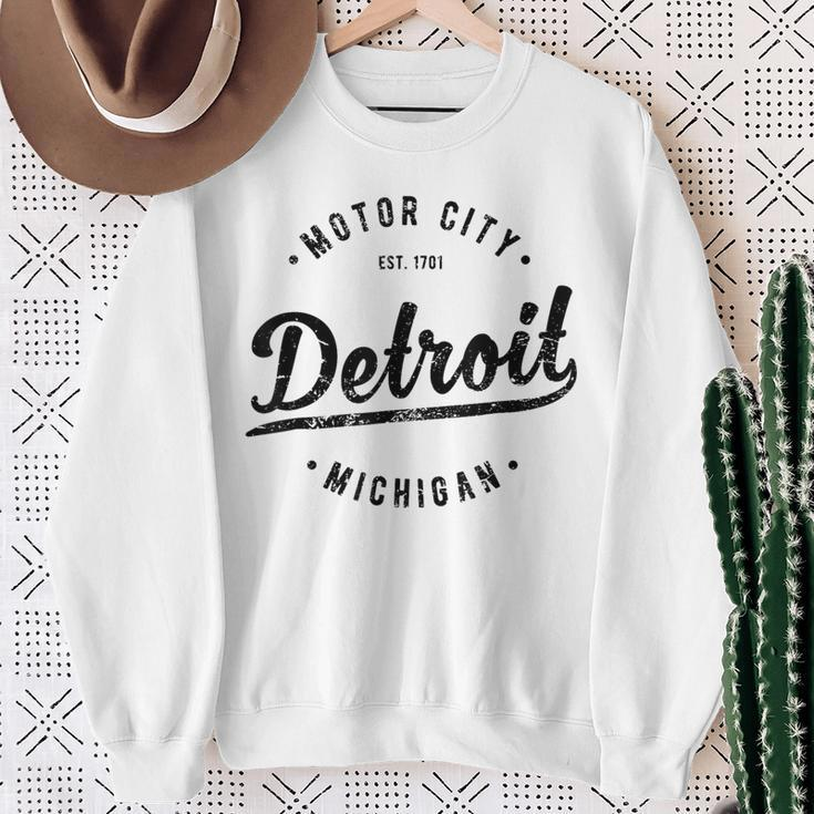 Retro Vintage Detroit Mi Souvenir Motor City Classic Detroit Sweatshirt Geschenke für alte Frauen