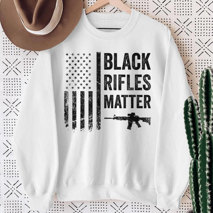 Rifles Matter Pro Gun Rights Camo Usa Flag Sweatshirt Geschenke für alte Frauen