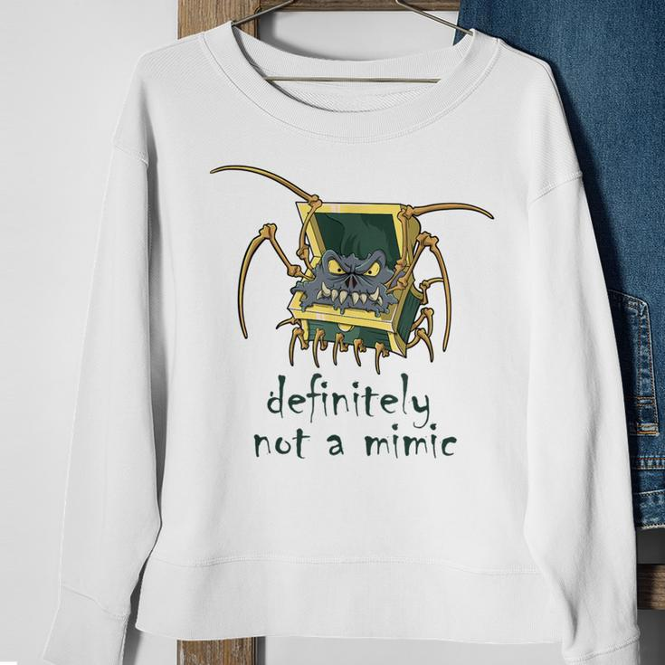 Roleplaying Meme Rpg Mimic Meme Joke Creature Illustration Sweatshirt Gifts for Old Women