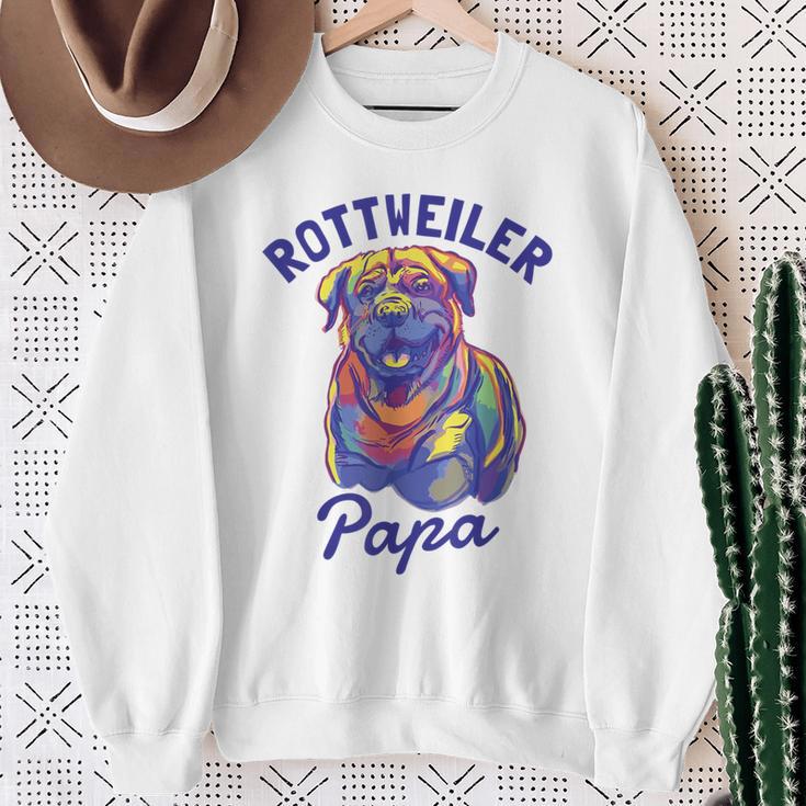 Rottweiler Papa Rottie Dad Dog Lovers Sweatshirt Geschenke für alte Frauen