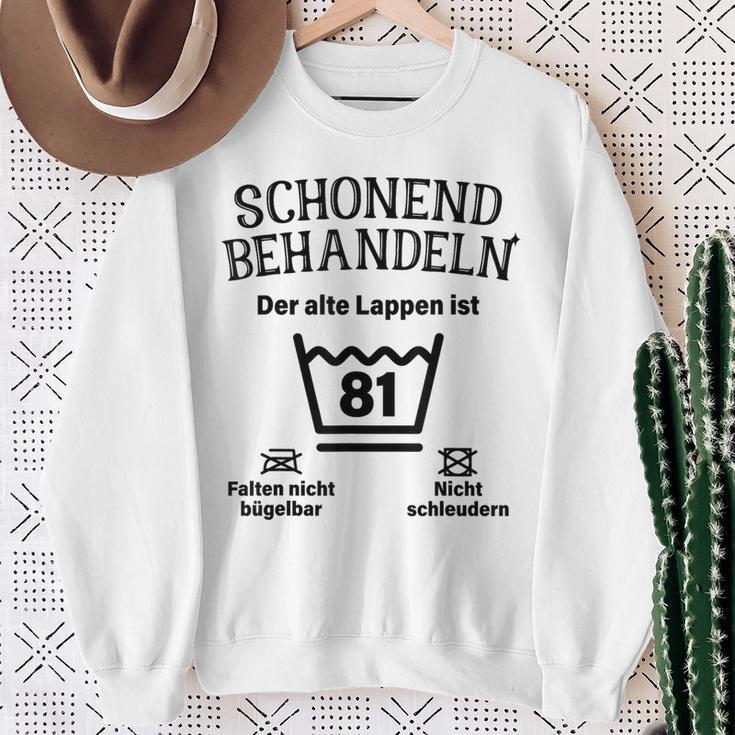 Schonend Treateln 81St Birthday Der Alte Lappen Ist 81 Sweatshirt Geschenke für alte Frauen