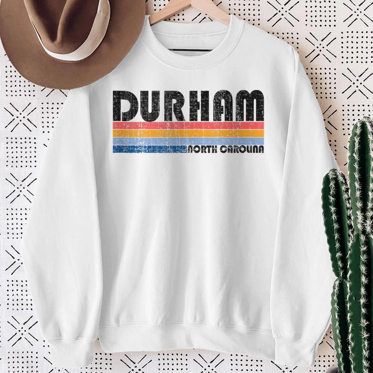 Show Your Durham Nc Hometown Pride With This Retro 70S 80S Sweatshirt Gifts for Old Women