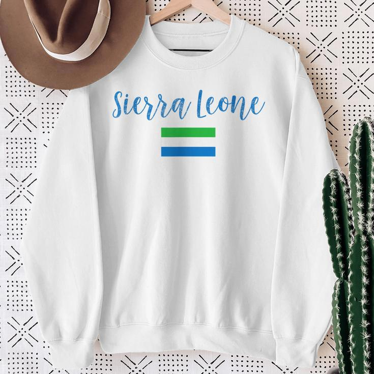 Sierra Leone Sierra Leone Flag Vintage Sweatshirt Gifts for Old Women