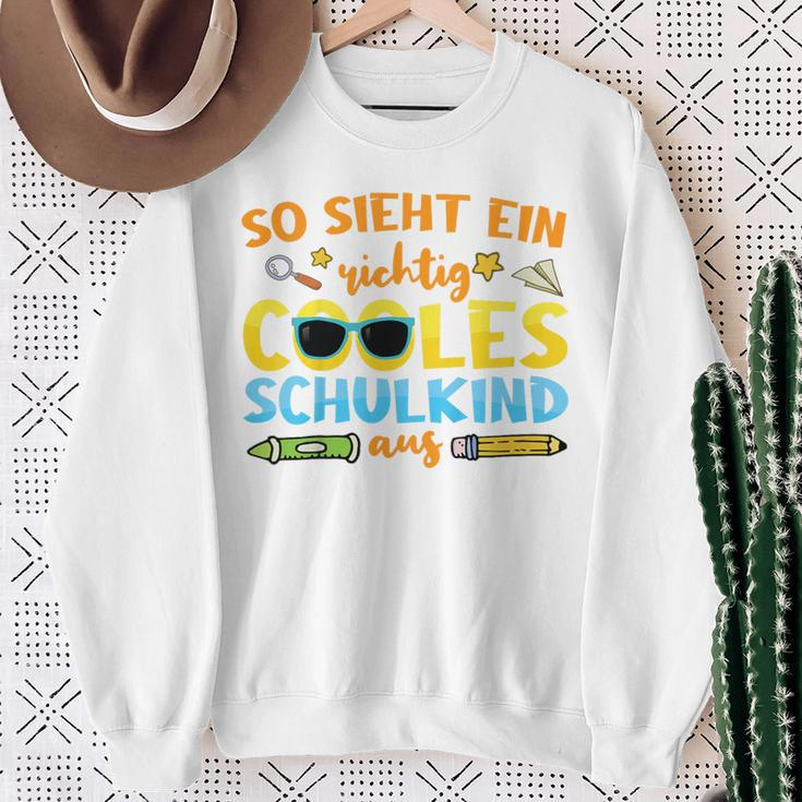 So Sieht Ein Richtig Cooles Schulkind Sweatshirt, Spaßiges Design Geschenke für alte Frauen