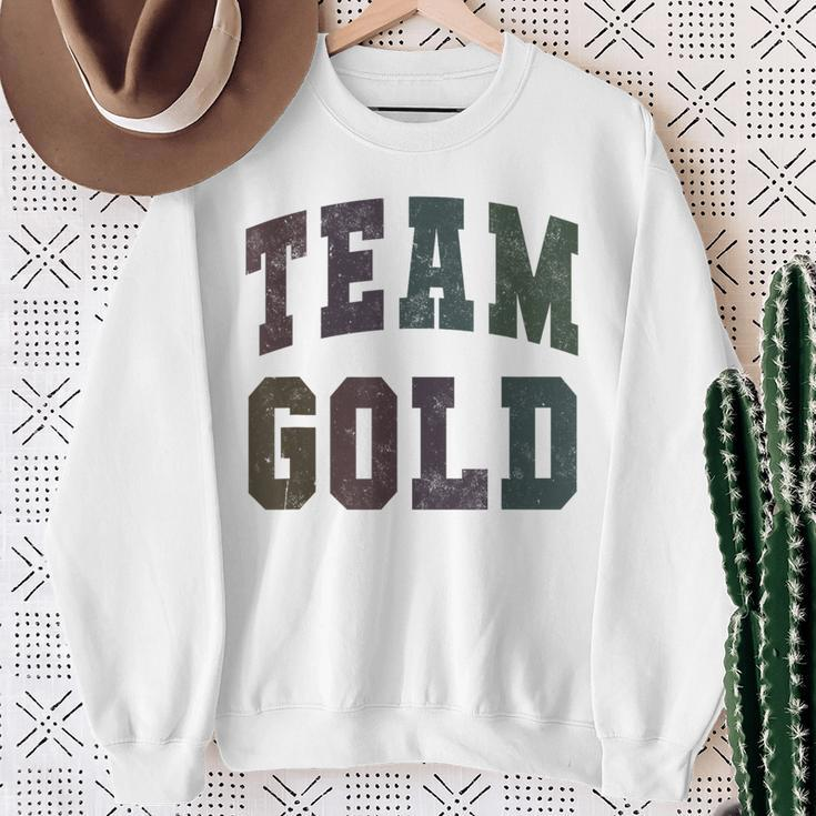 Sports Team Gold Field Day Go Spirit Summer Camp Game 2024 Sweatshirt Gifts for Old Women