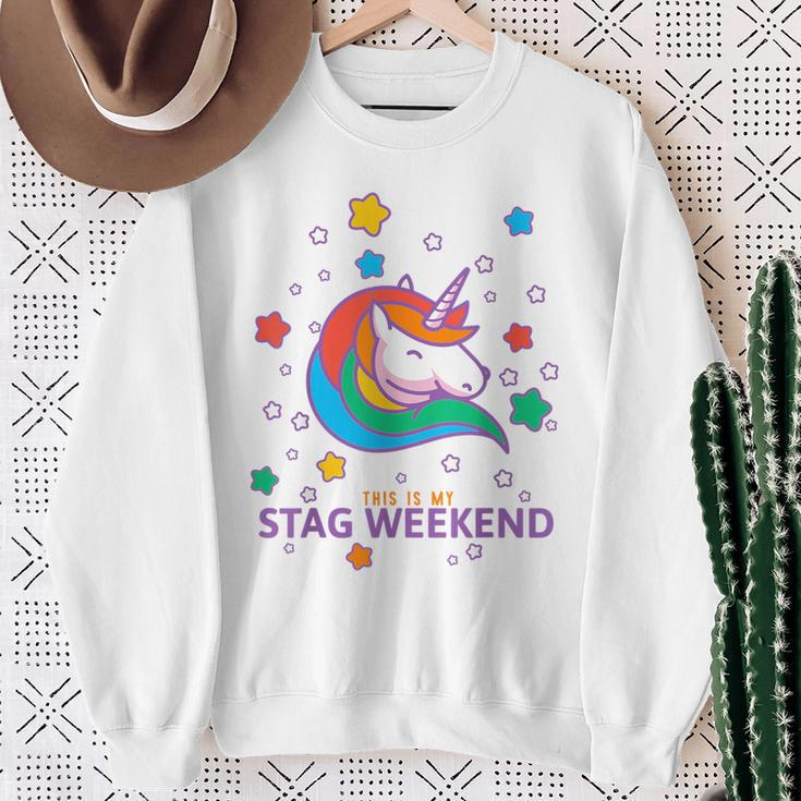 Stag Weekend Unicorn Matching Set 1 Of 2 Groom Sweatshirt Gifts for Old Women