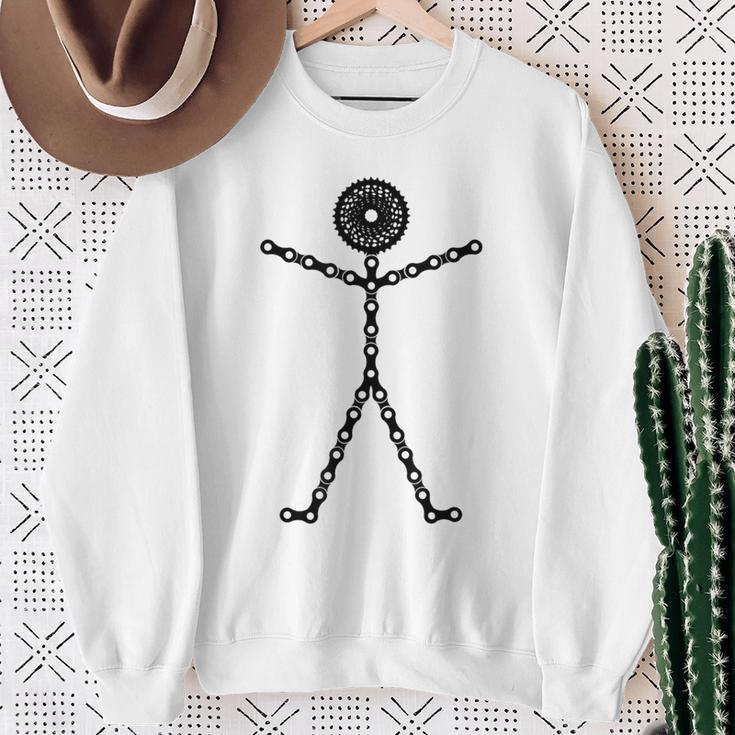 Stick Man Bike BicycleSweatshirt Gifts for Old Women