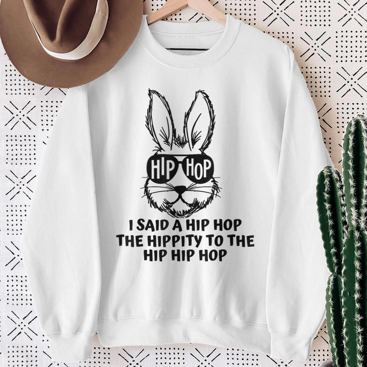 Sunglasses Bunny Hip Hop Hippity Easter & Boys Sweatshirt Gifts for Old Women
