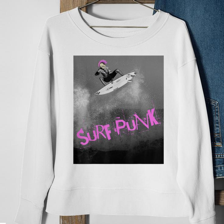 Surf Punk Violent Pink Sweatshirt Gifts for Old Women
