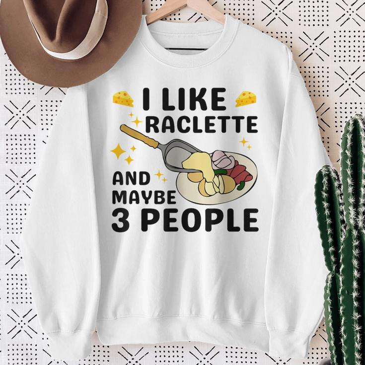 Swiss Cheese Raclette Sweatshirt Gifts for Old Women
