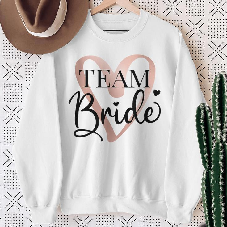 Team Braut Junggesellenabschied Dezent Herz Jga Bride To Be Sweatshirt Geschenke für alte Frauen
