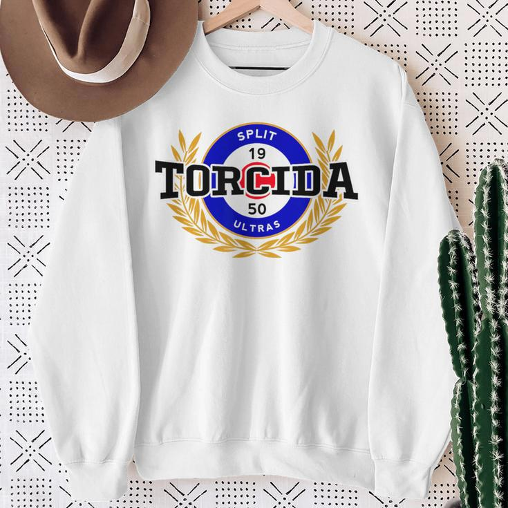 Torcida Split 1950 Proud Croatian Ultra Hrvatska Flag Sweatshirt Geschenke für alte Frauen