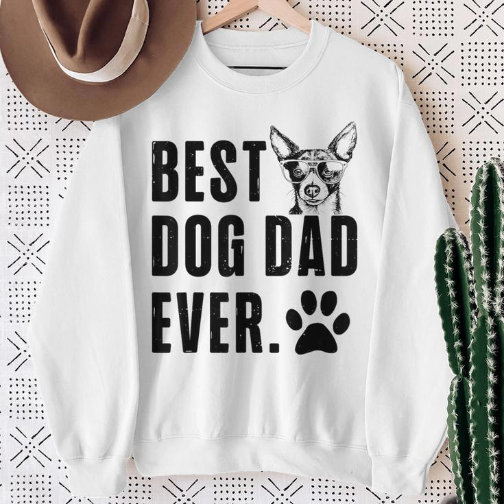 Toy Fox Terrier Daddy Dad Best Dog Dad Ever Men Sweatshirt Gifts for Old Women