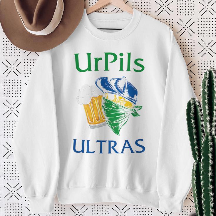 Urpils Ultras Stadion Bier Saarland Sweatshirt Geschenke für alte Frauen