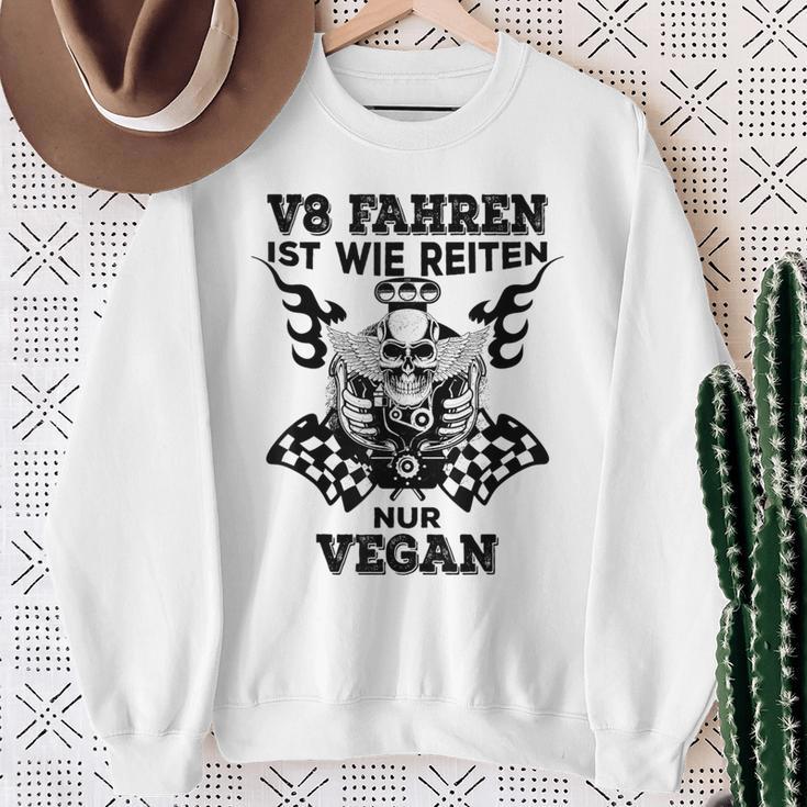 V8 Fahren Ist Wie Reiten Nuregan Achtzylinder Slogan Sweatshirt Geschenke für alte Frauen