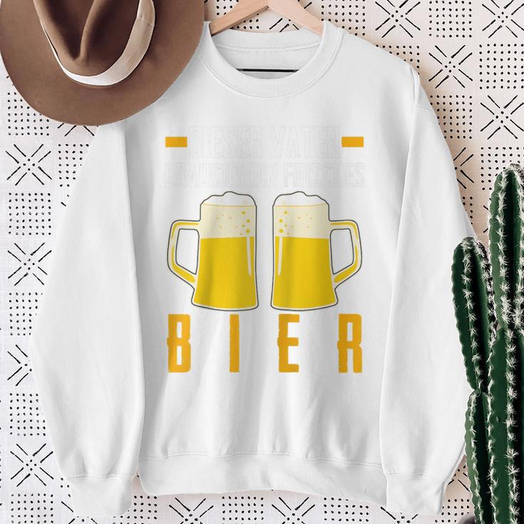 Vatertag Saufenater Frisches Bier Papa Raglan Sweatshirt Geschenke für alte Frauen