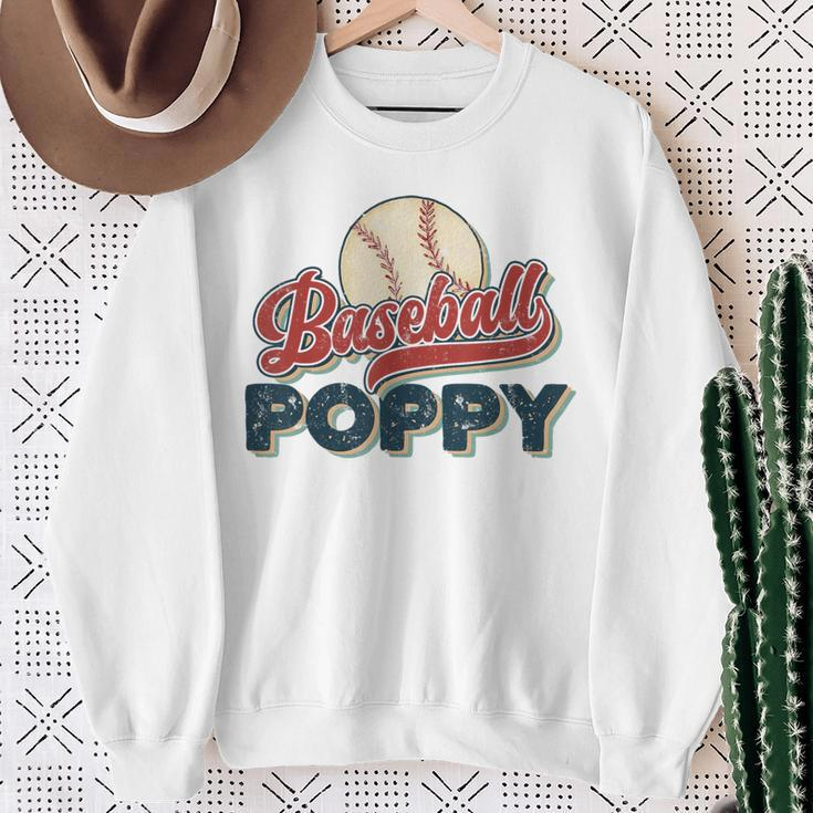 Vintage Baseball Poppy Retro Baseball Pride Sweatshirt Gifts for Old Women