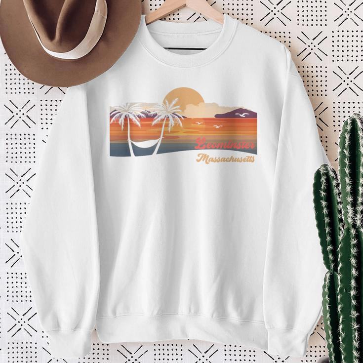 Vintage Leominster Massachusetts Beach Sweatshirt Gifts for Old Women