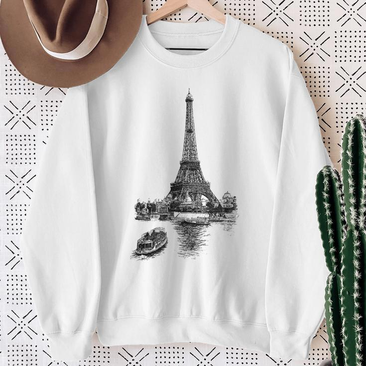Vintage Paris Eiffel Tower Sweatshirt Geschenke für alte Frauen