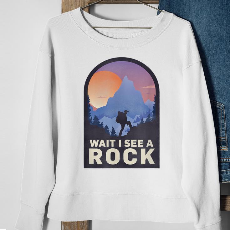 Wait I See A Rock Geology Geologist Sweatshirt Gifts for Old Women