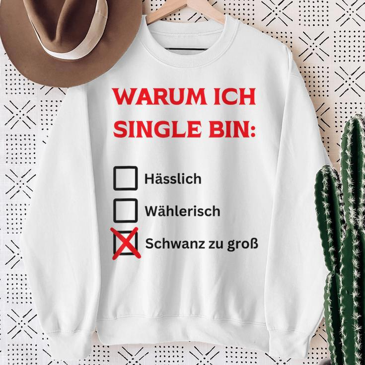 Warum Ich Single Bin German Sweatshirt Geschenke für alte Frauen