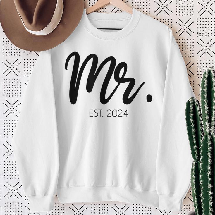 Wedding Mr Est 2024 Groom Sweatshirt Geschenke für alte Frauen