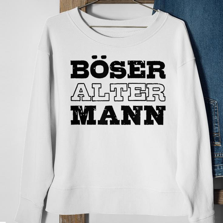 Weißes Sweatshirt für Herren, Böser Alter Mann Aufdruck, Lustiges Design Geschenke für alte Frauen