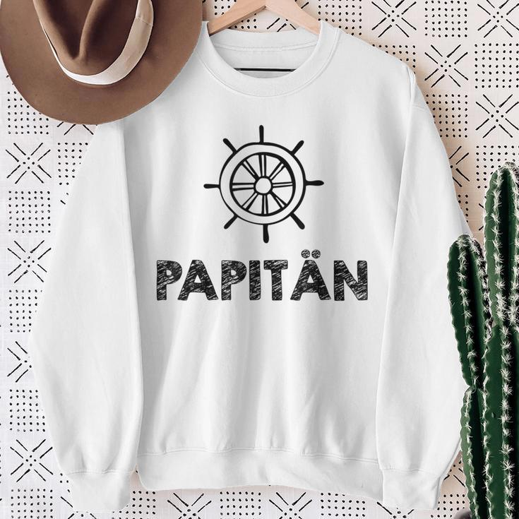 Weltbester Papiatertag Steuerrad Papa Segeln Mittelmeer Sweatshirt Geschenke für alte Frauen