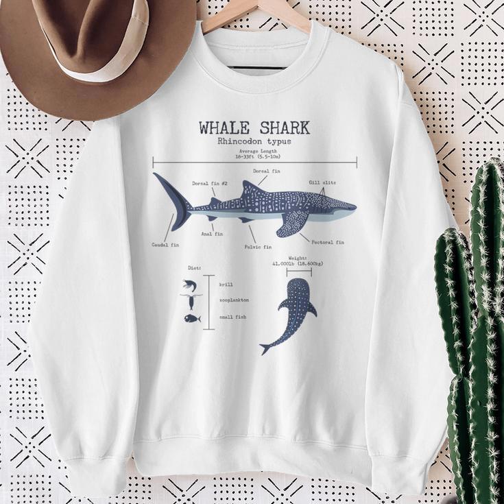 Whale Shark Anatomy Herren Damen Kinder Walhai Sweatshirt Geschenke für alte Frauen