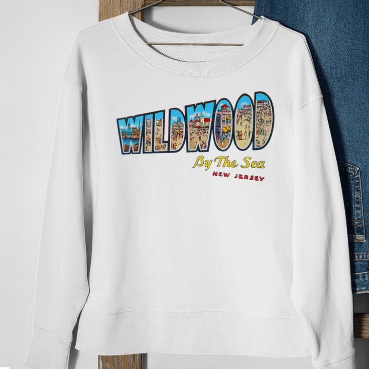 Wildwood New Jersey Nj Vintage Retro Souvenir Sweatshirt Gifts for Old Women