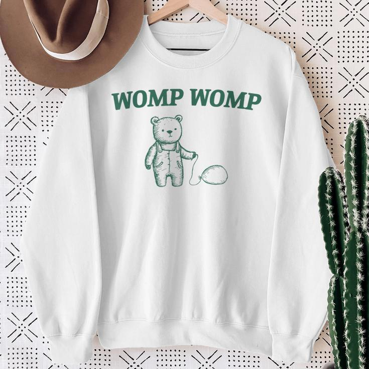 Womp Womp Bear With Ballon Meme Sweatshirt Gifts for Old Women