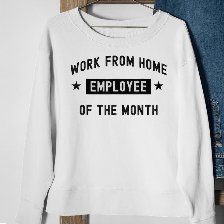 Work From Home Employee Of The Month Cute Black Text Sweatshirt Gifts for Old Women