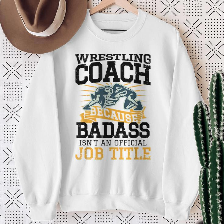 Wrestling Coach Vintage For Wrestle Man Sweatshirt Gifts for Old Women