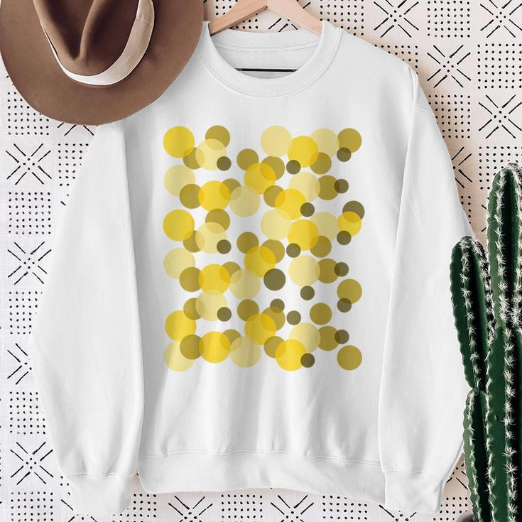 Yellow Spots Polka Dot Sweatshirt Gifts for Old Women