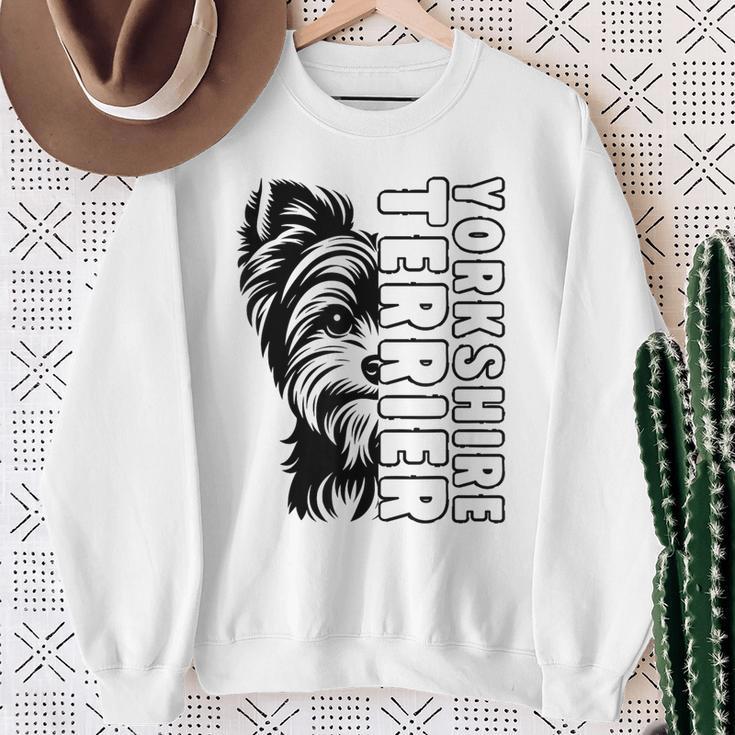 Yorkshire Terrier Hund Herrchen Frauchen Hunde Sweatshirt Geschenke für alte Frauen