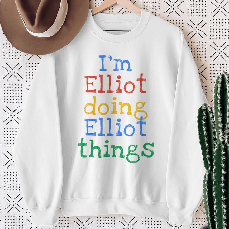 Youth I'm Elliot Doing Elliot Things Cute Personalised Sweatshirt Gifts for Old Women