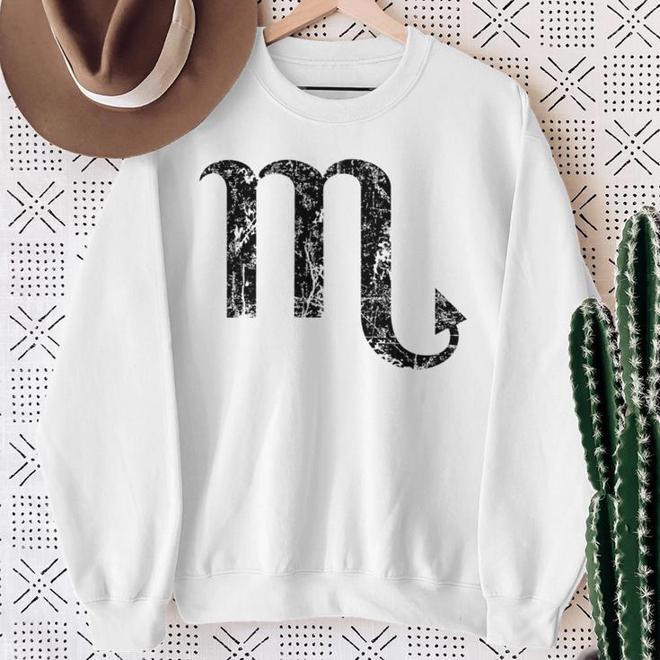 Zodiac Sign Scorpio Vintage Black Sweatshirt Gifts for Old Women