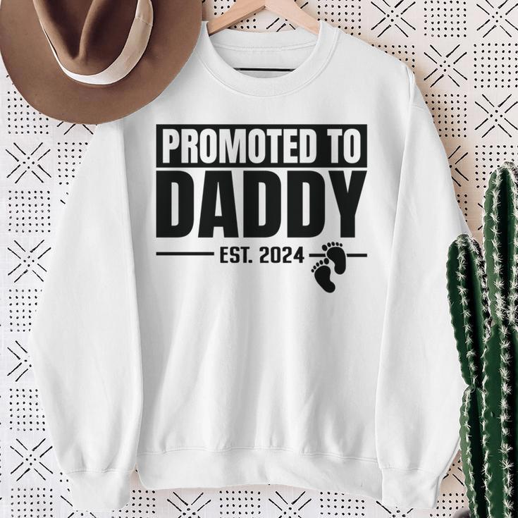 Zu Papa Befördert 2024 Bald Neue Schwangerschaftsankündigung Sweatshirt Geschenke für alte Frauen